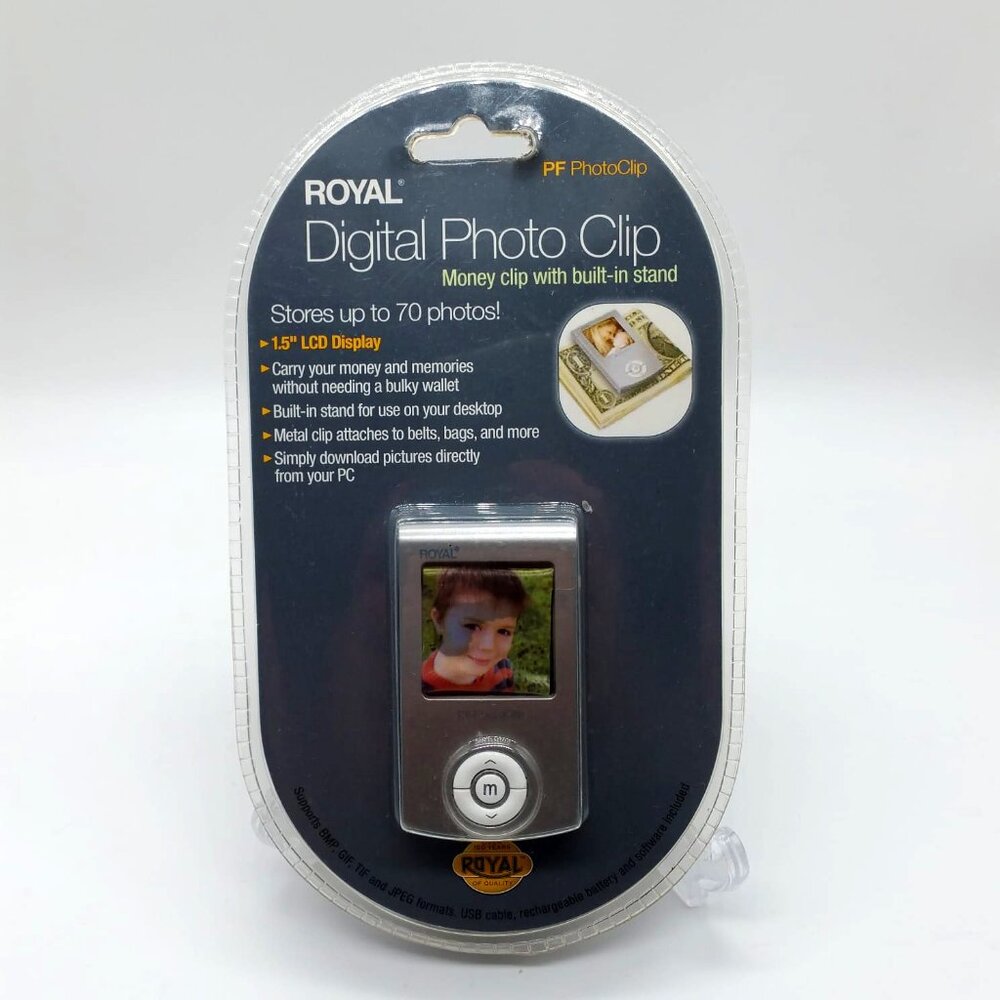 Royal Digital Photo Clip - Money Clip with Built-in Stand